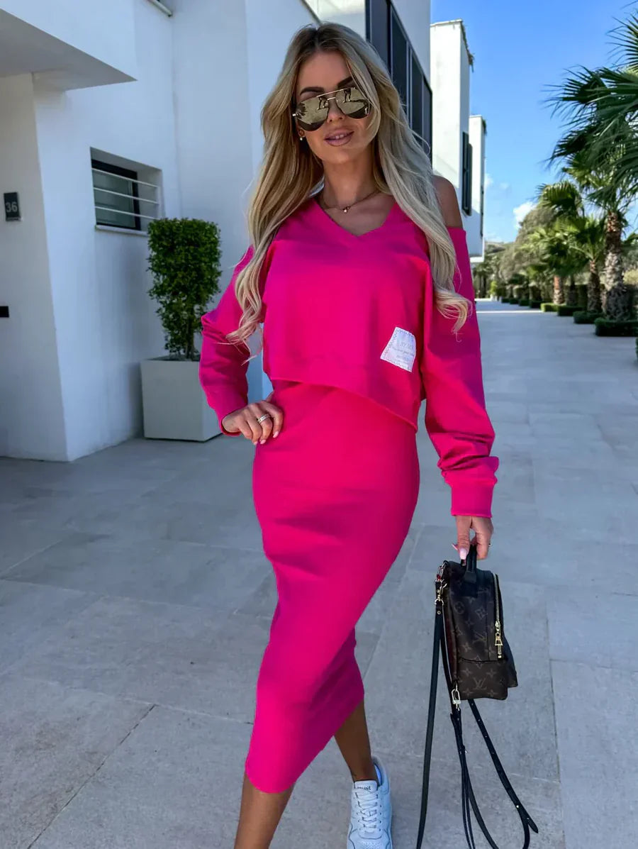 Flora – Two-piece set with sweater and dress