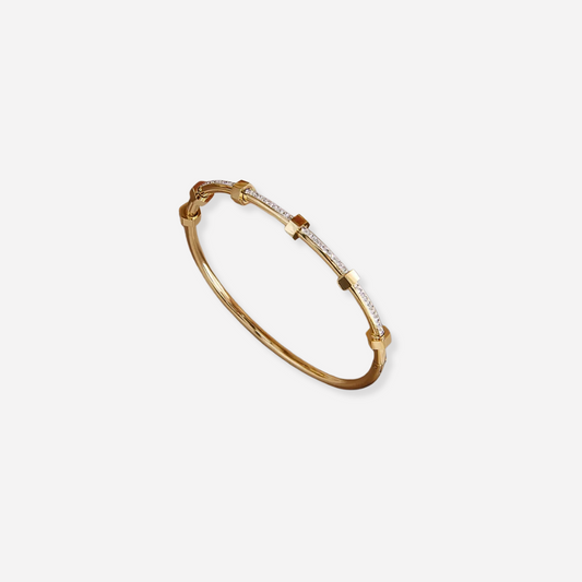 Madison Bright Gold-Tone Bracelet with Moissanite Coating