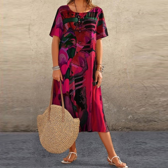 Jodilyn™ | Comfortable Tunic Dress with Tropical Print