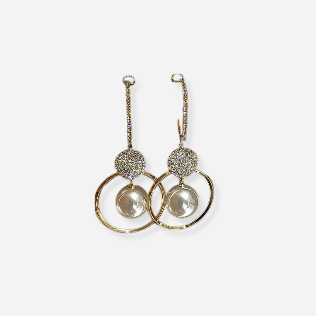 Zerra Luxury Earrings with Cultured Pearls and Zirconia