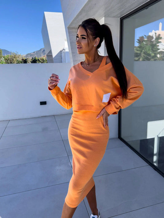 Flora – Two-piece set with sweater and dress
