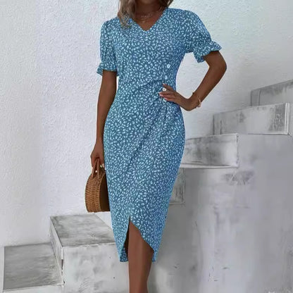 Lucia™ - Elegant Striped Midi Dress