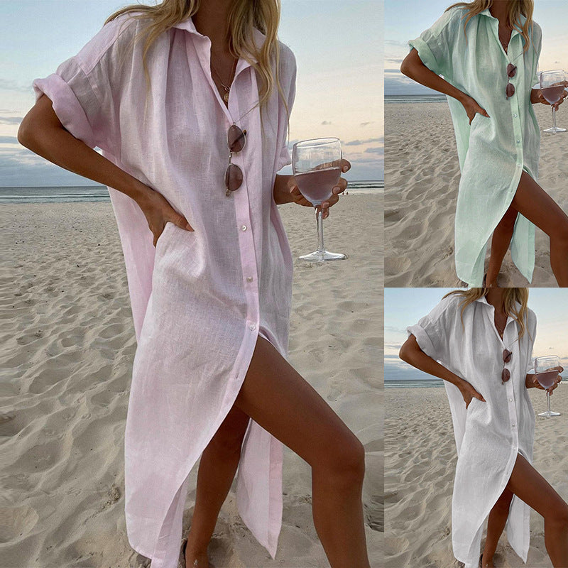 Verona™ - Casual Summer Maxi Shirt Dress
