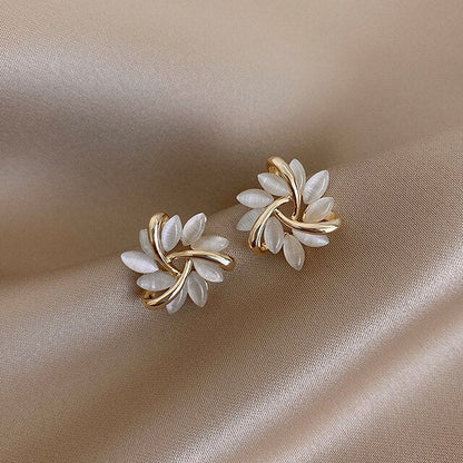 Sonja Luxury White Opal Earrings