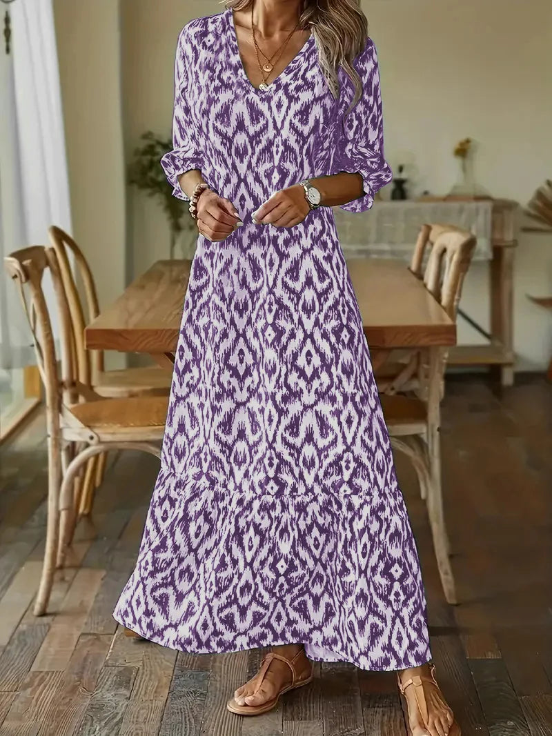 Sofia - Floral Maxi Dress with Tummy Control