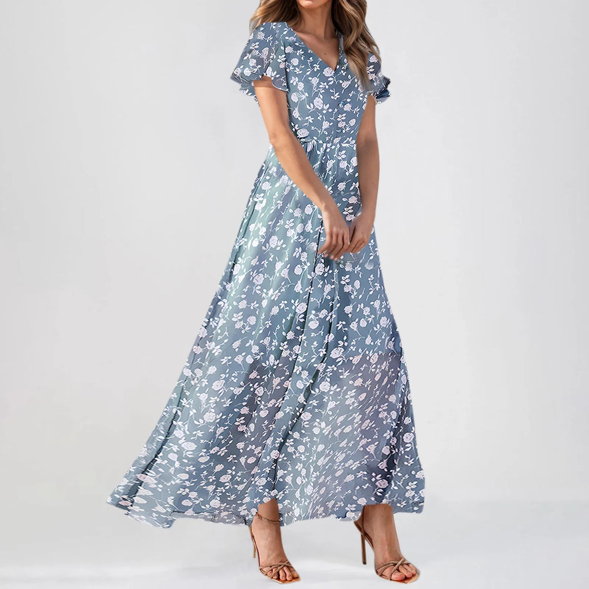 Floral - Chiffon Maxi dress