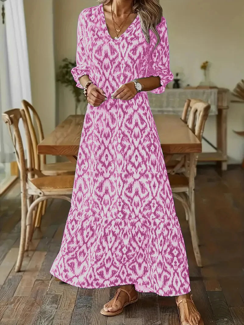 Sofia - Floral Maxi Dress with Tummy Control