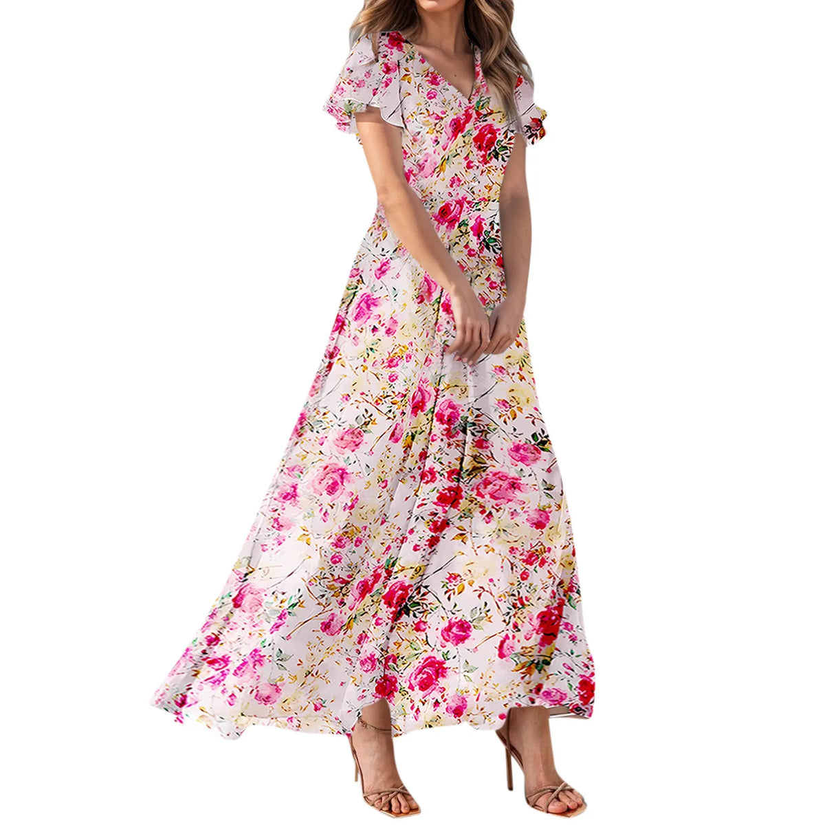 Floral - Chiffon Maxi dress