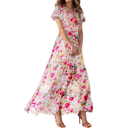 Floral - Chiffon Maxi dress