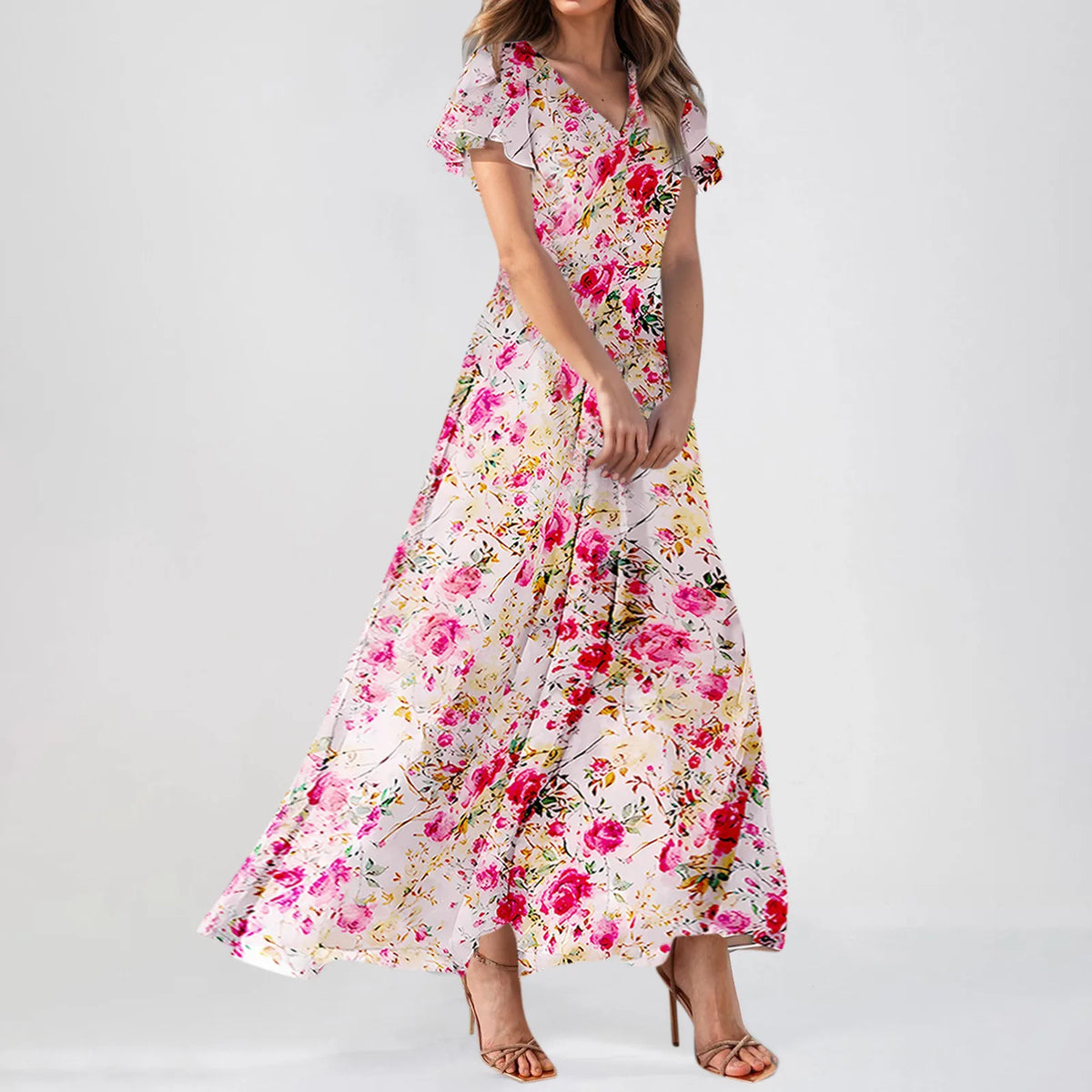 Floral - Chiffon Maxi dress