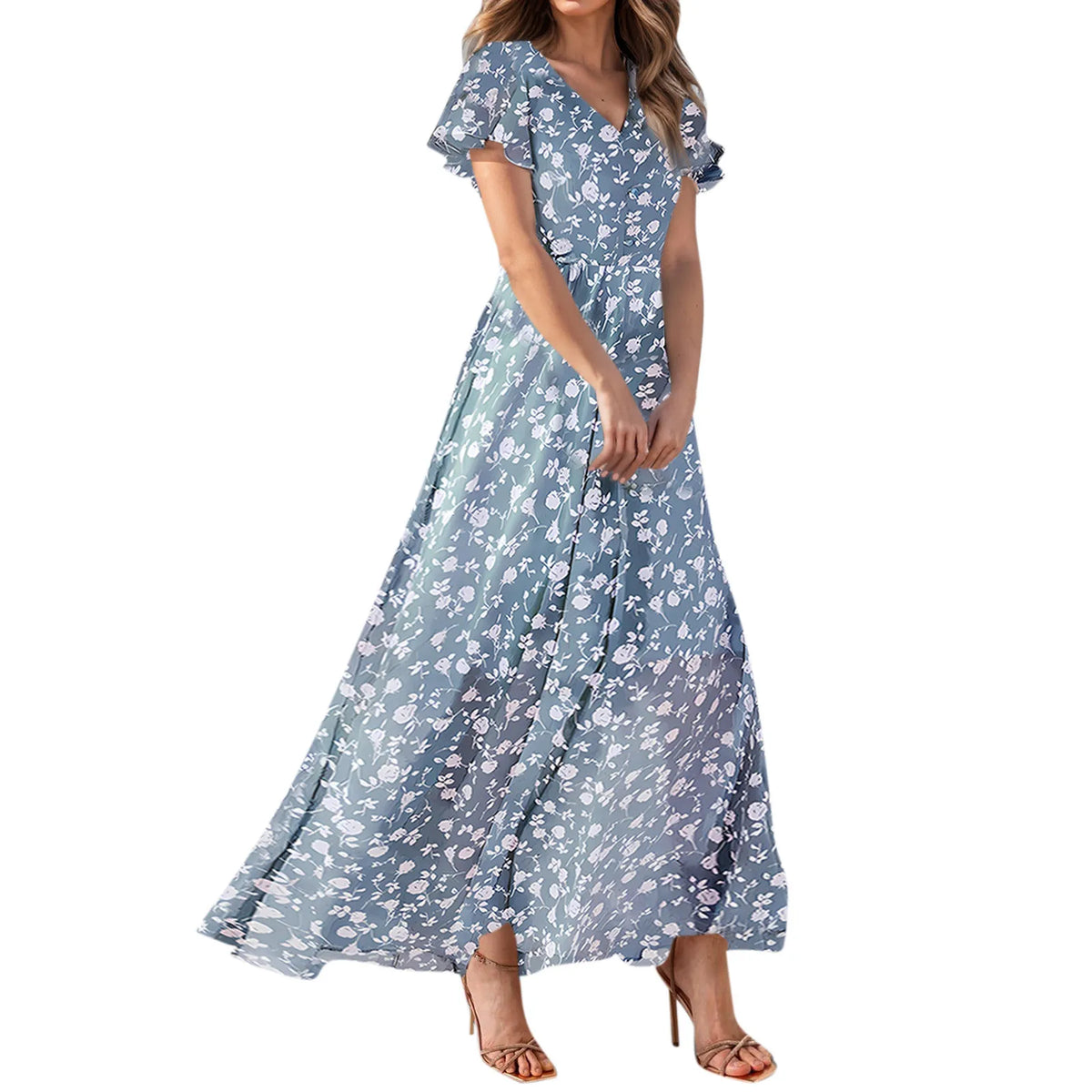Floral - Chiffon Maxi dress
