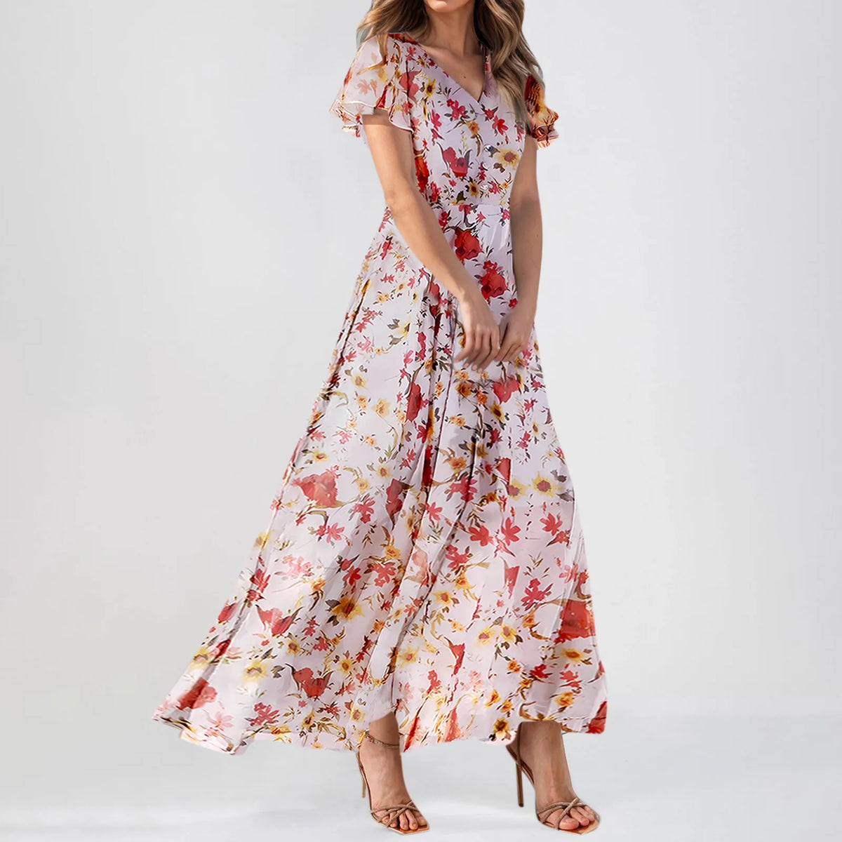 Floral - Chiffon Maxi dress