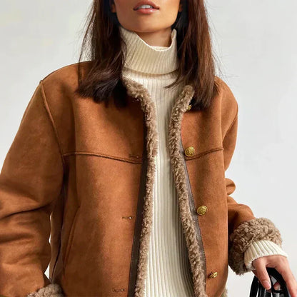 Milou™ - Sheepskin coat with buttons