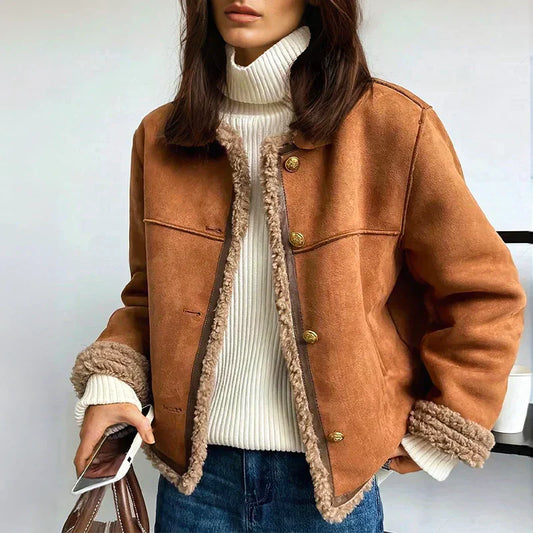Milou™ - Sheepskin coat with buttons