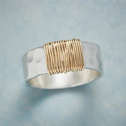 Zoë Vintage Gold-Toned Wire Ring