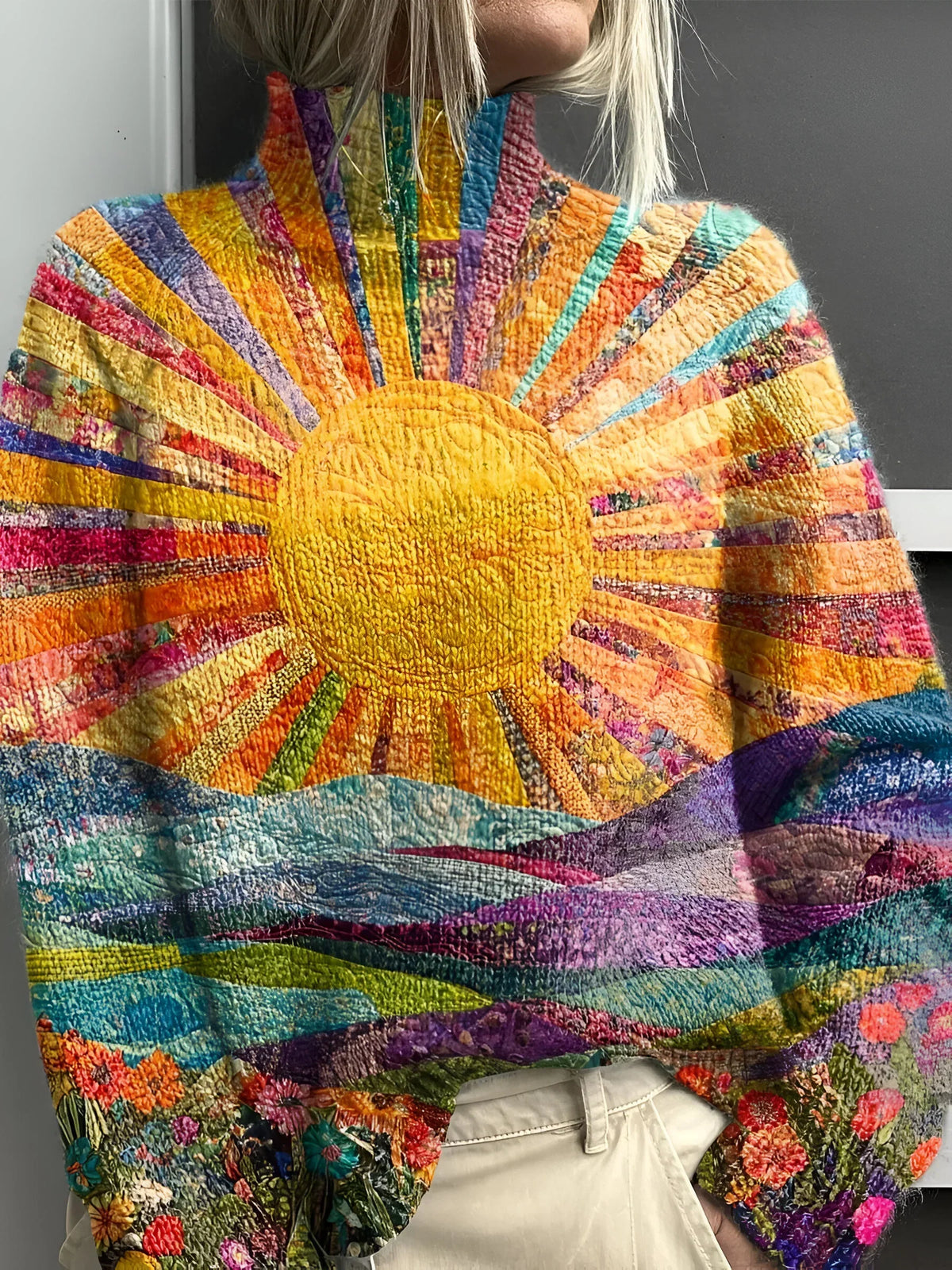 Ruby - Vibrant Knit Turtleneck Sweater